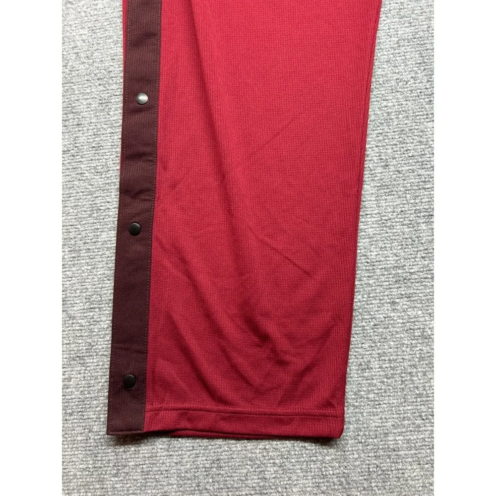 Xersion Sweatpants Mens 2XL Red Burgunday Side Snap Button Polyester Pull On New